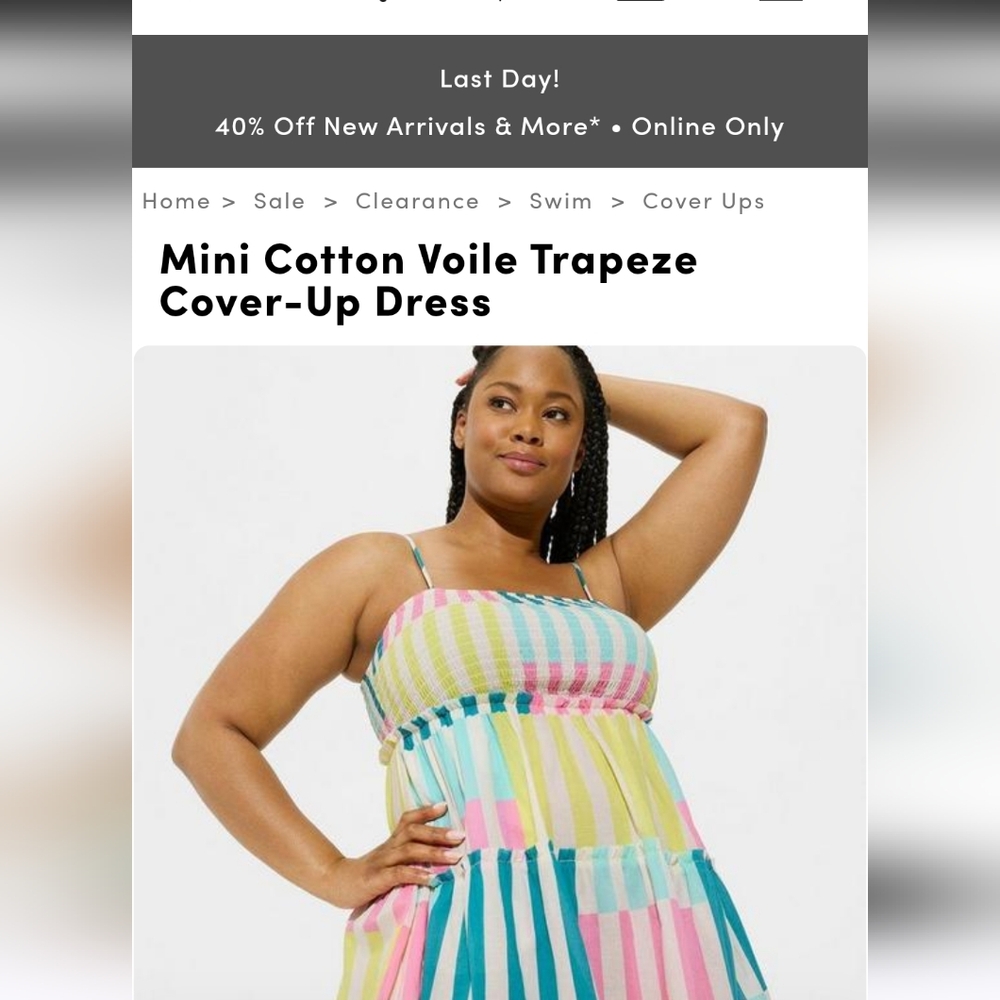 Torrid 3X Cotton Voile Trapeze Dress.#1